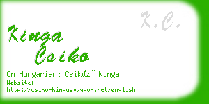 kinga csiko business card